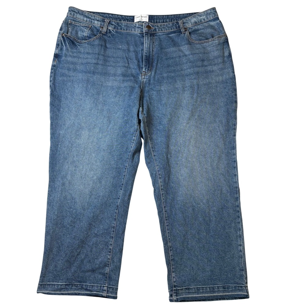 Lane Bryant Signature Fit Flex Magic Waistband Straight Ankle Jeans Blue Size 22